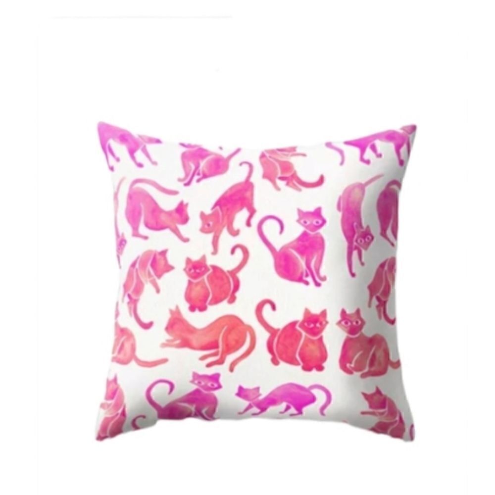 Kitty Cats Pattern Design Zippered Pillowcase for Accent Throw Pillow - Picture 9 of 9